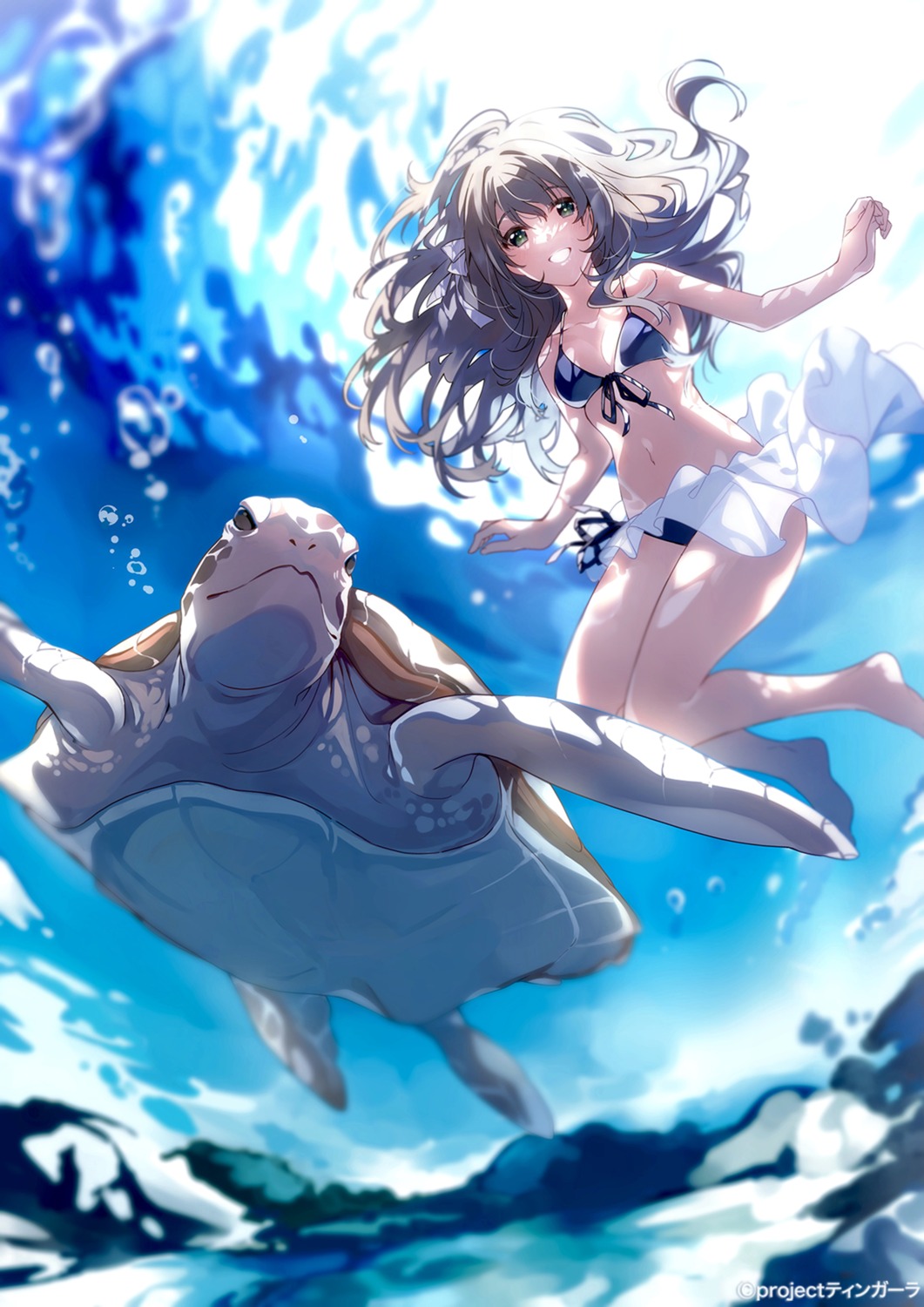 bikini miyazawa_fuuka see_through shiroi_suna_no_aquatope skirt_lift swimsuits u35 wet