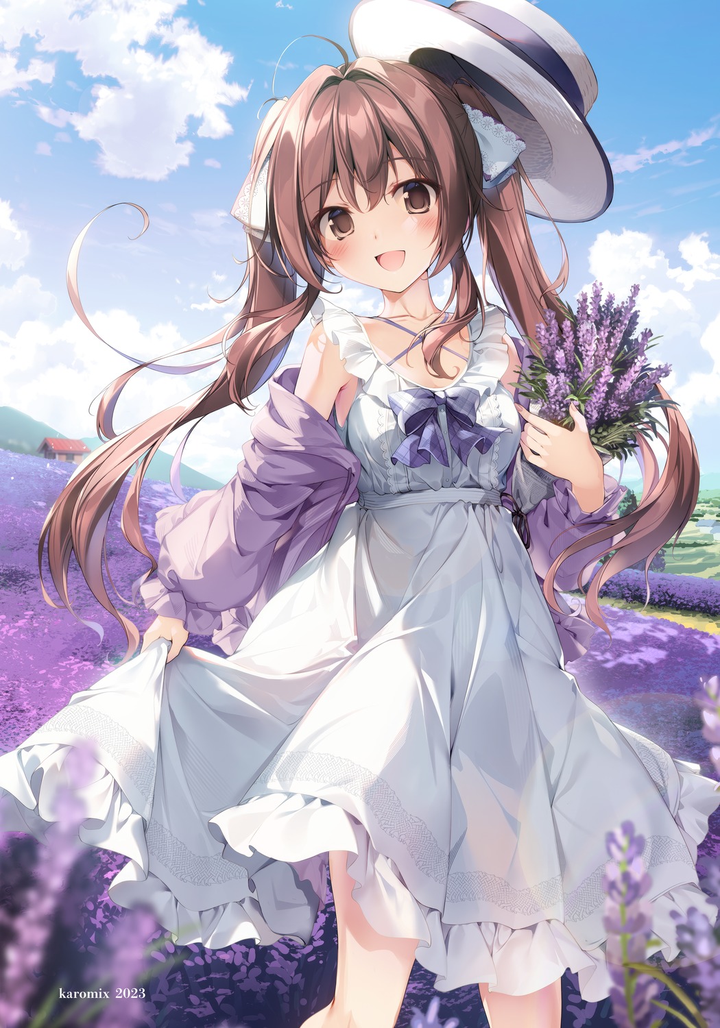 aomi_kanon dress karory see_through skirt_lift summer_dress