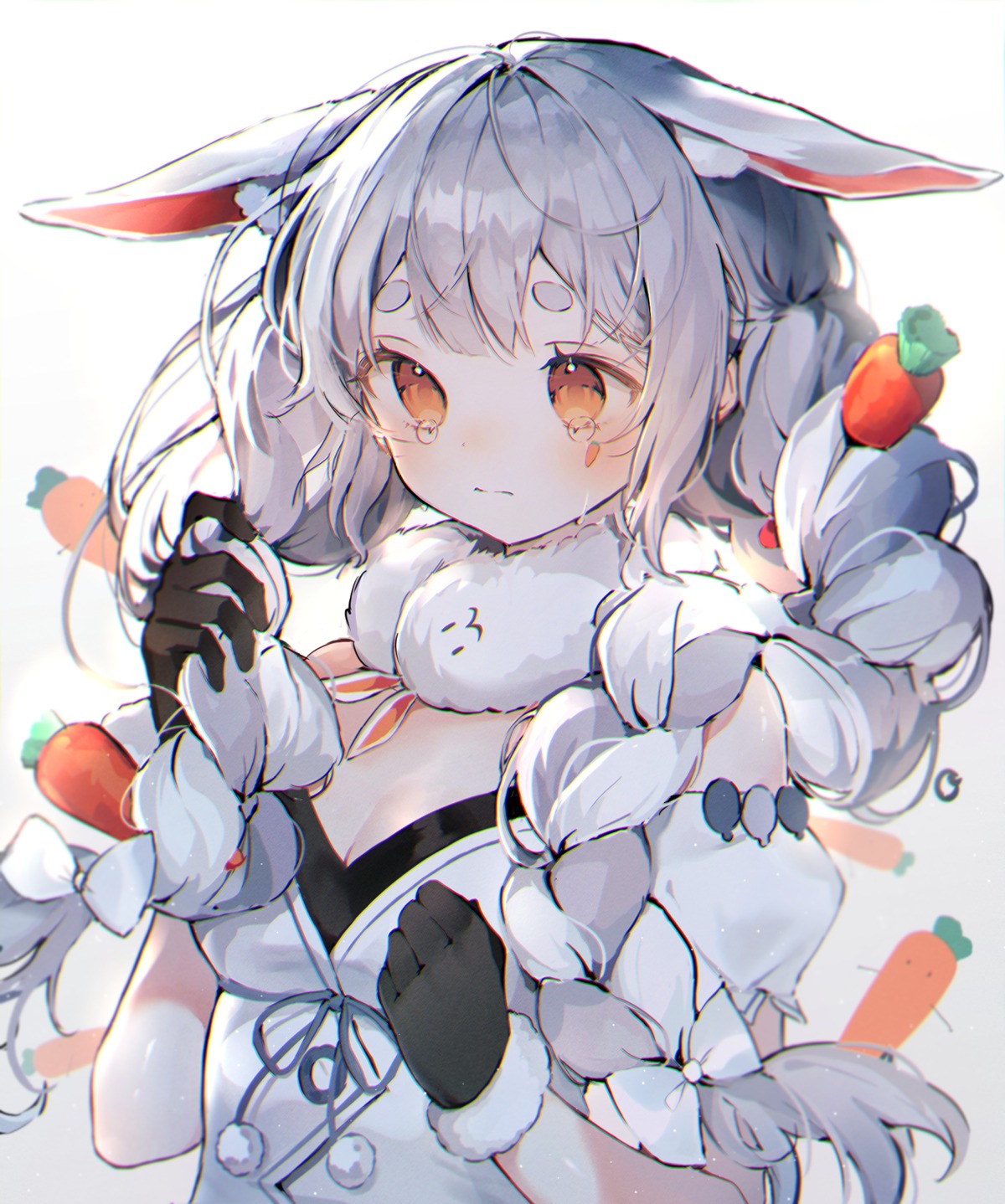 animal_ears bunny_ears cleavage damo_(xdzt8552) hololive usada_pekora