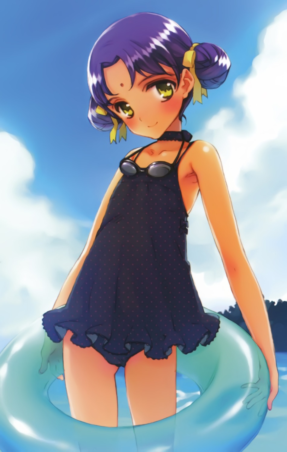 littlewitch megane oshiro_chitose overfiltered oyari_ashito period period_sweet_drops see_through swimsuits