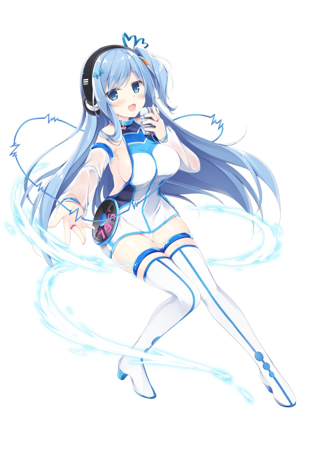 emori_miku emori_miku_project headphones heels miko_92 thighhighs