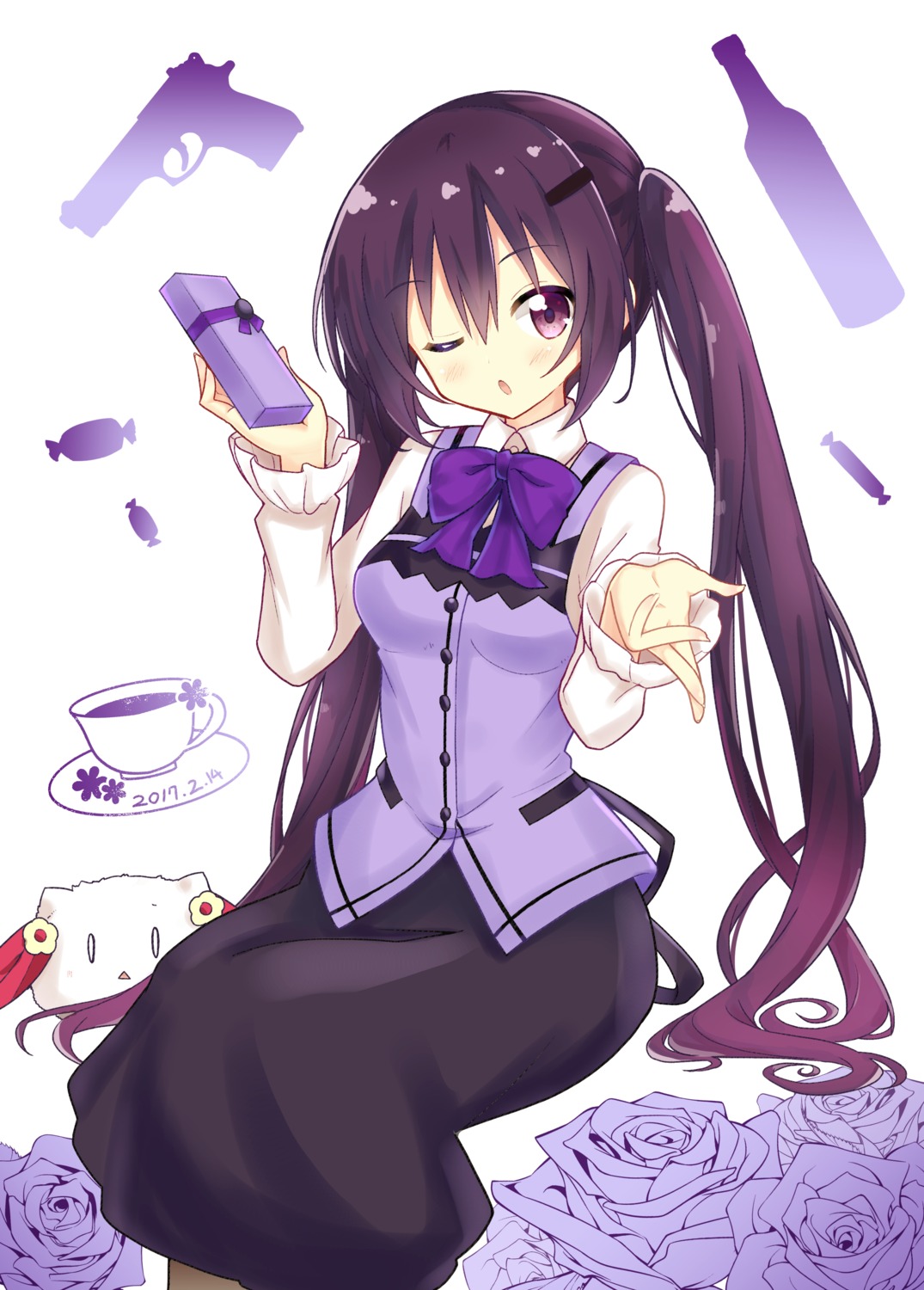 gochuumon_wa_usagi_desu_ka? gun nanakusa_(user_rnpt7322) tedeza_rize valentine waitress