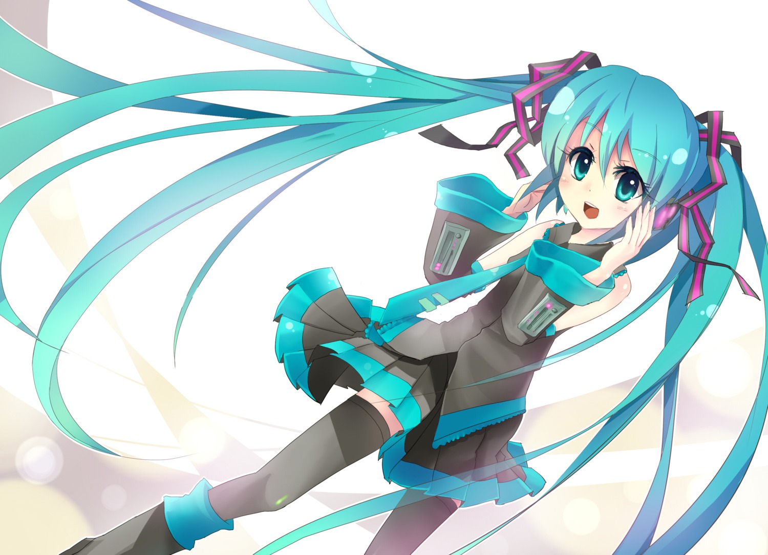 bison_cangshu hatsune_miku thighhighs vocaloid