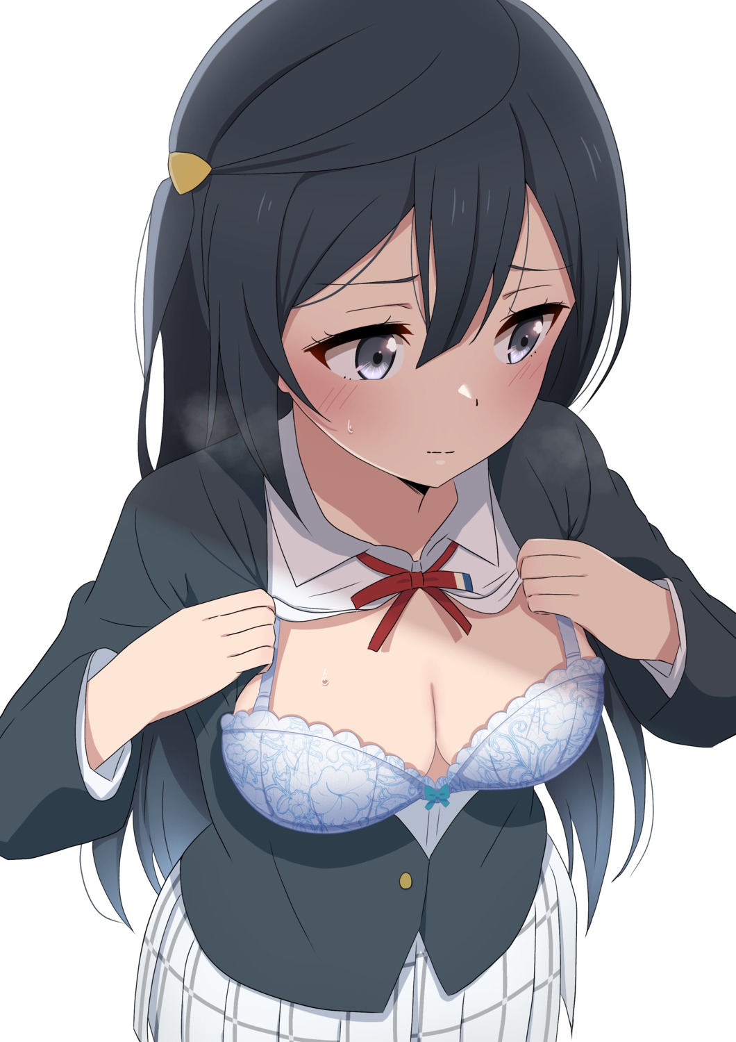 bra ikesho0612 love_live!_nijigasaki_high_school_idol_club open_shirt seifuku undressing yuuki_setsuna