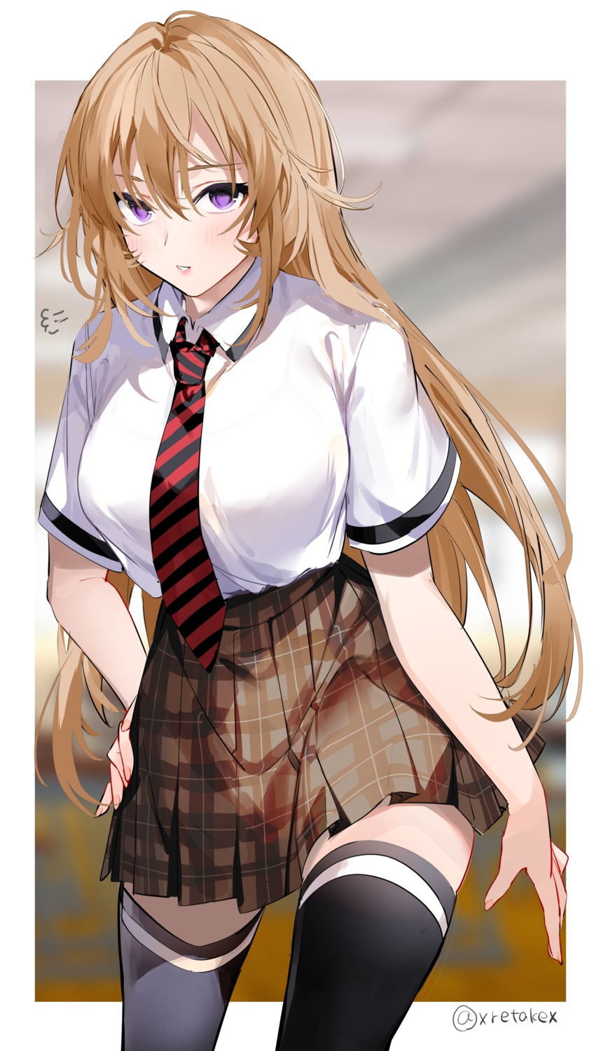 nakiri_erina seifuku shokugeki_no_soma thighhighs xretakex