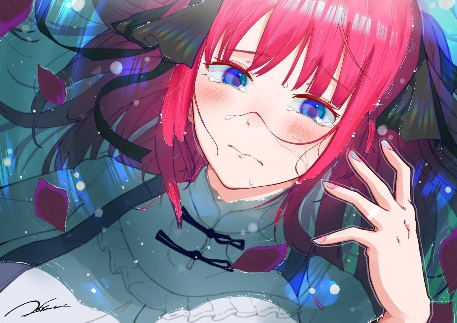 5-toubun_no_hanayome gothic_lolita lolita_fashion nakano_nino nanowo wet