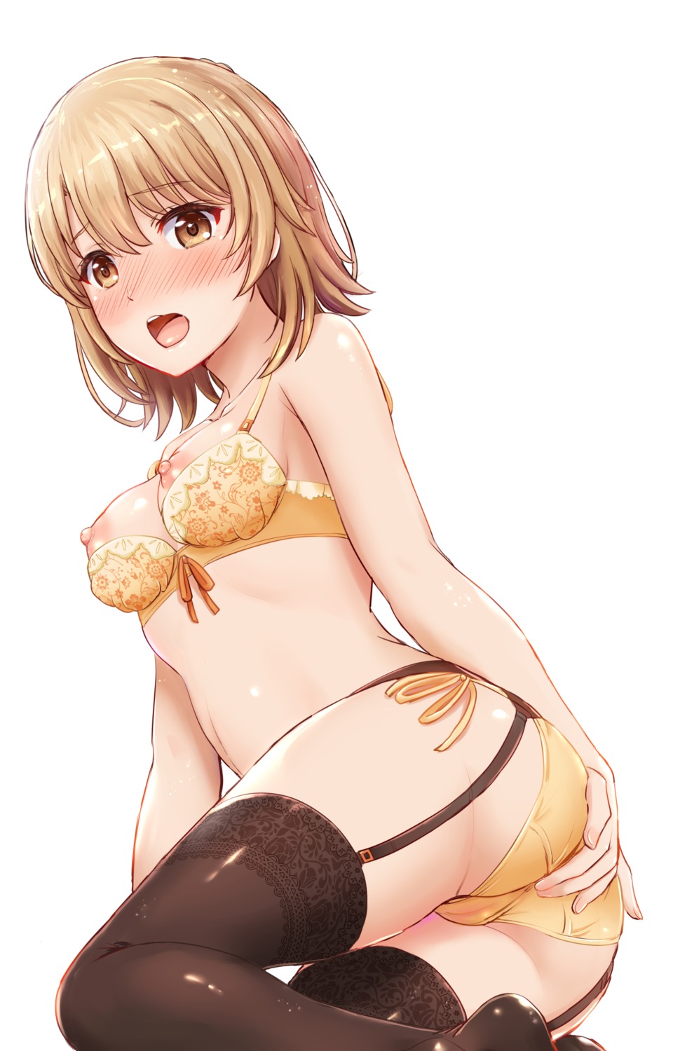 ass bra breasts cameltoe garter_belt inanaki_shiki isshiki_iroha lingerie nipples pantsu stockings string_panties thighhighs yahari_ore_no_seishun_lovecome_wa_machigatteiru.