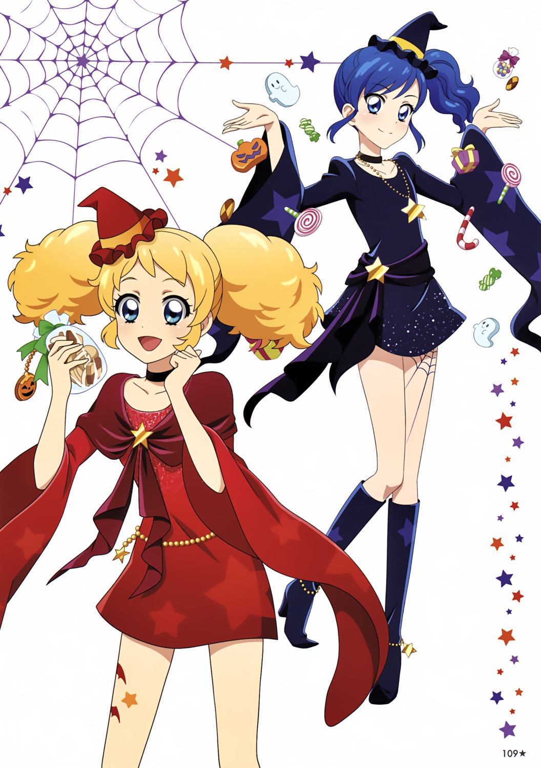 aikatsu! dress halloween kiriya_aoi saegusa_kii tagme tattoo