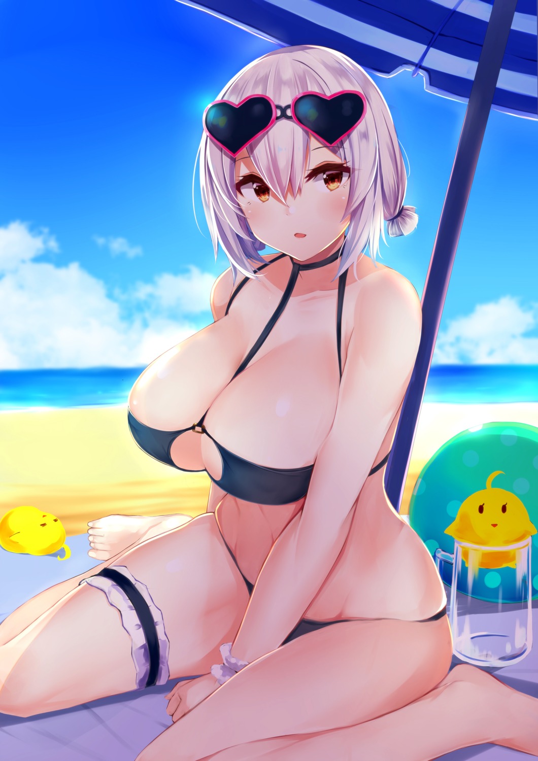 azur_lane bikini garter irohasu manjuu_(azur_lane) megane sirius_(azur_lane) swimsuits