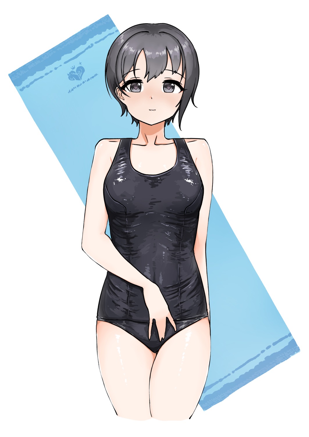 otokura_yuuki school_swimsuit swimsuits the_idolm@ster the_idolm@ster_cinderella_girls ushimochi wet_clothes