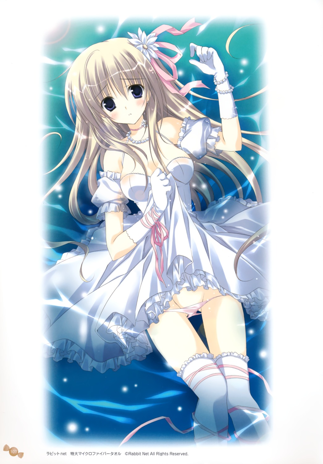 dress korie_riko pantsu panty_pull skirt_lift thighhighs