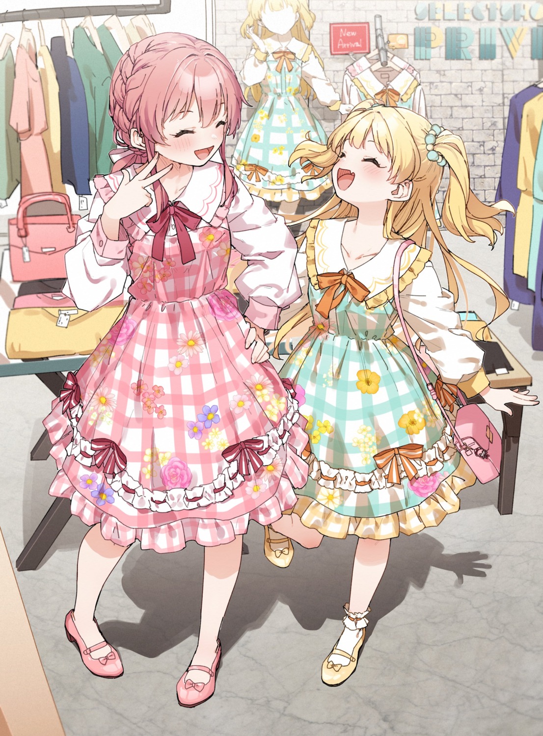 dress jougasaki_mika jougasaki_rika kusaka_shi lolita_fashion the_idolm@ster the_idolm@ster_cinderella_girls