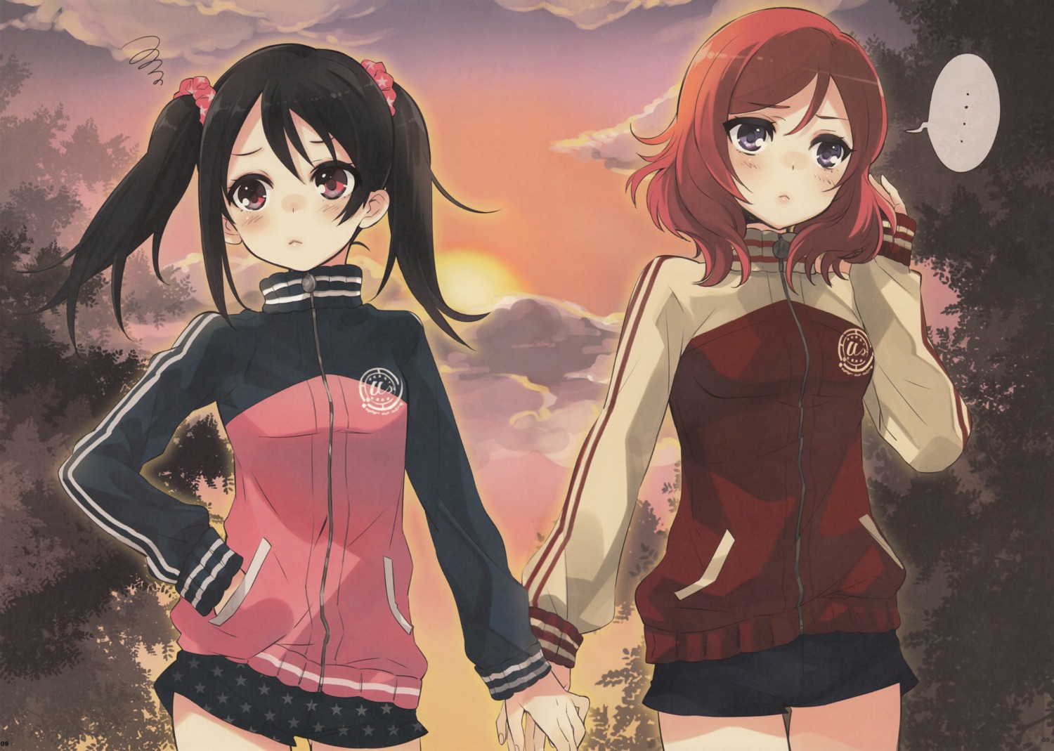 gym_uniform ito_noizi love_live! nishikino_maki yazawa_nico yuri