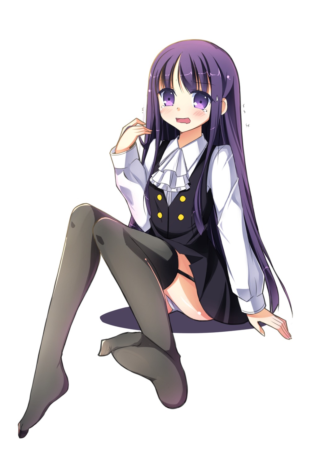 inu_x_boku_ss luky pantsu shirakiin_ririchiyo stockings thighhighs