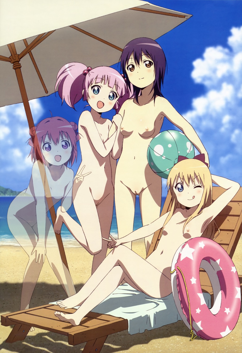 akaza_akari funami_yui loli naked nipples photoshop pussy toshinou_kyouko uncensored yoshikawa_chinatsu yuru_yuri