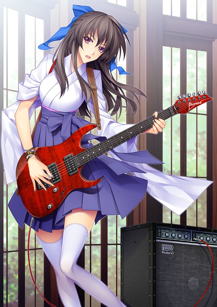 440 guitar miko thighhighs