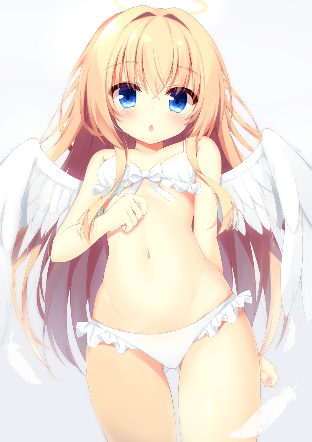 angel bikini cameltoe hiragana_iroiro loli swimsuits wings