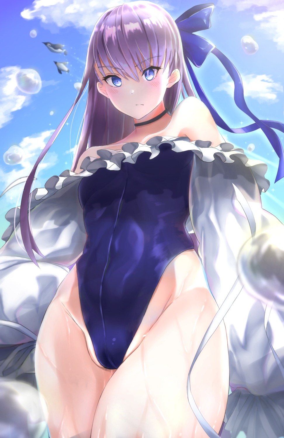 cameltoe fate/grand_order johnny_(pixiv16641601) meltryllis swimsuits wet