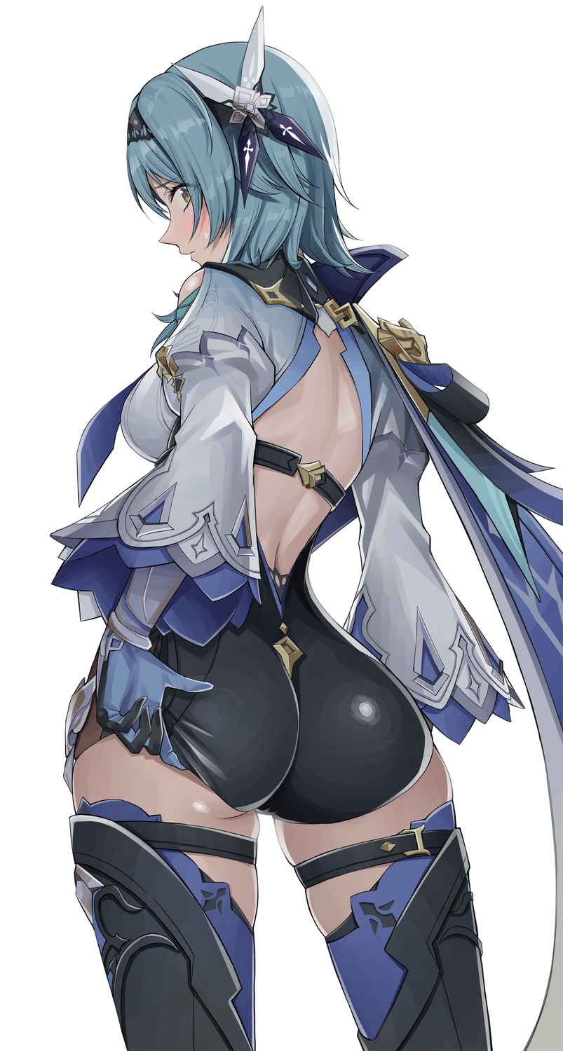 ass eula garter genshin_impact leotard no_bra takai_isshiki thighhighs