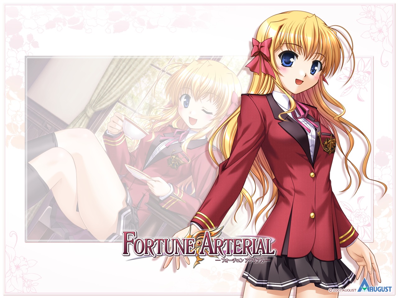 bekkankou fortune_arterial seifuku sendou_erika wallpaper