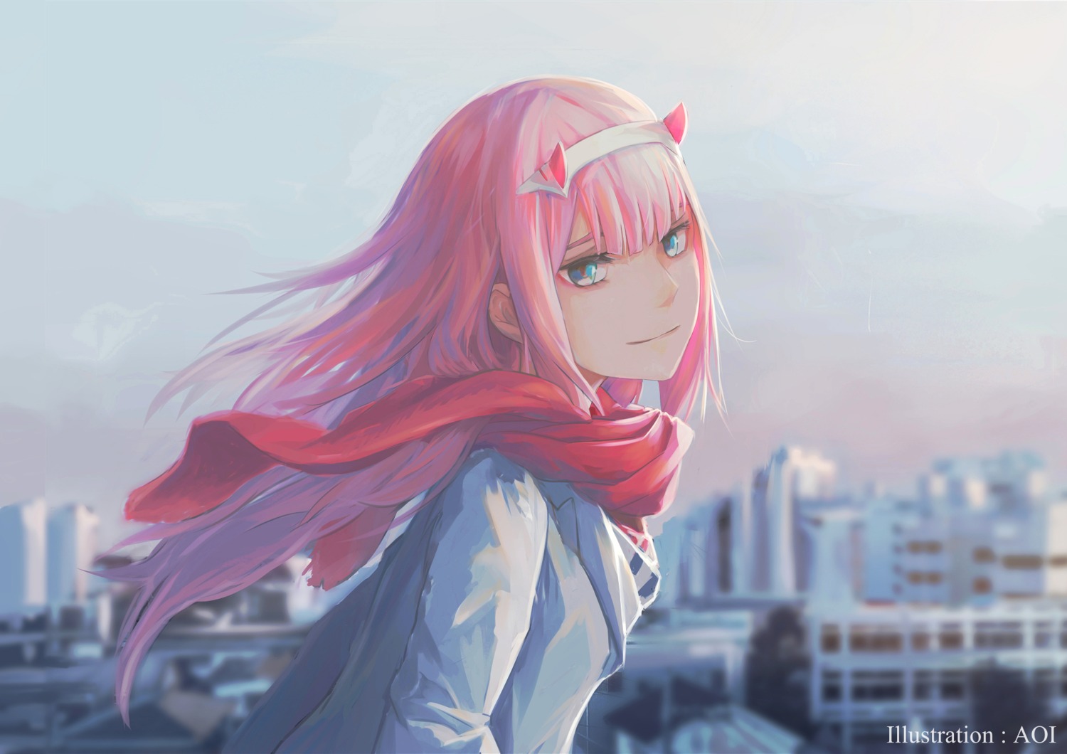 aoi_(artist) darling_in_the_franxx horns zero_two_(darling_in_the_franxx)