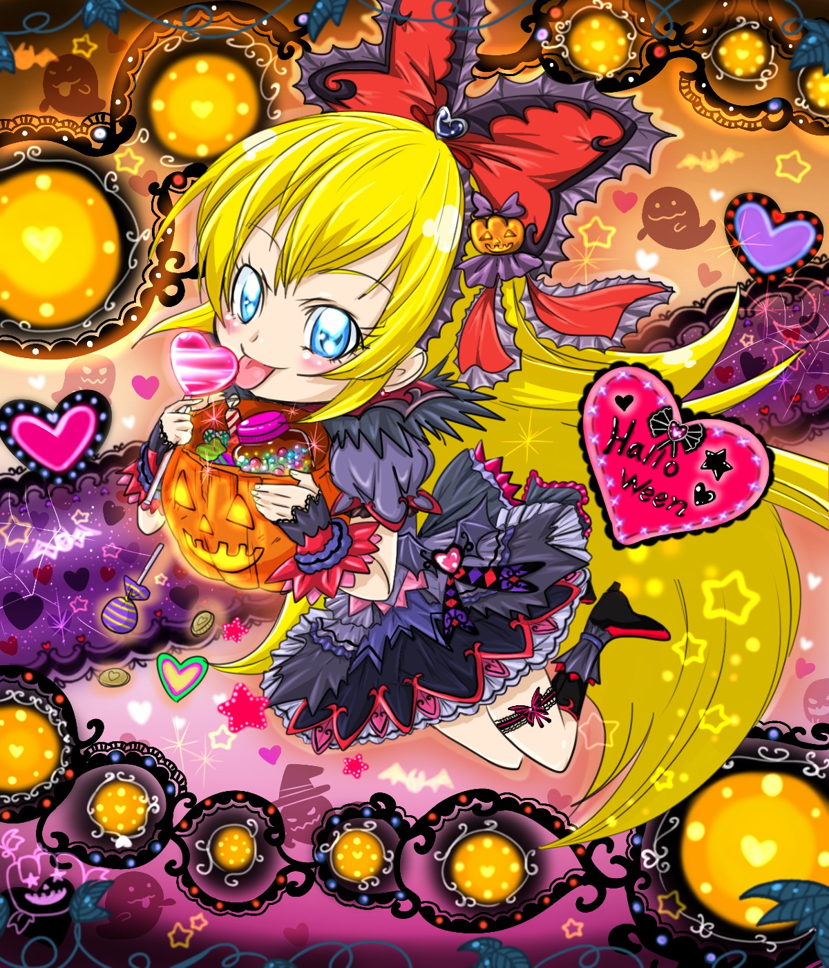 chibi dokidoki!_precure halloween pretty_cure regina_(dokidoki!_precure)