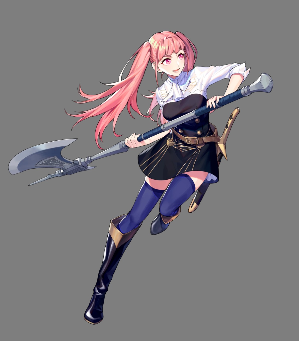 duplicate fire_emblem fire_emblem_heroes fire_emblem_three_houses hilda_valentine_goneril nintendo noy sword thighhighs transparent_png uniform weapon