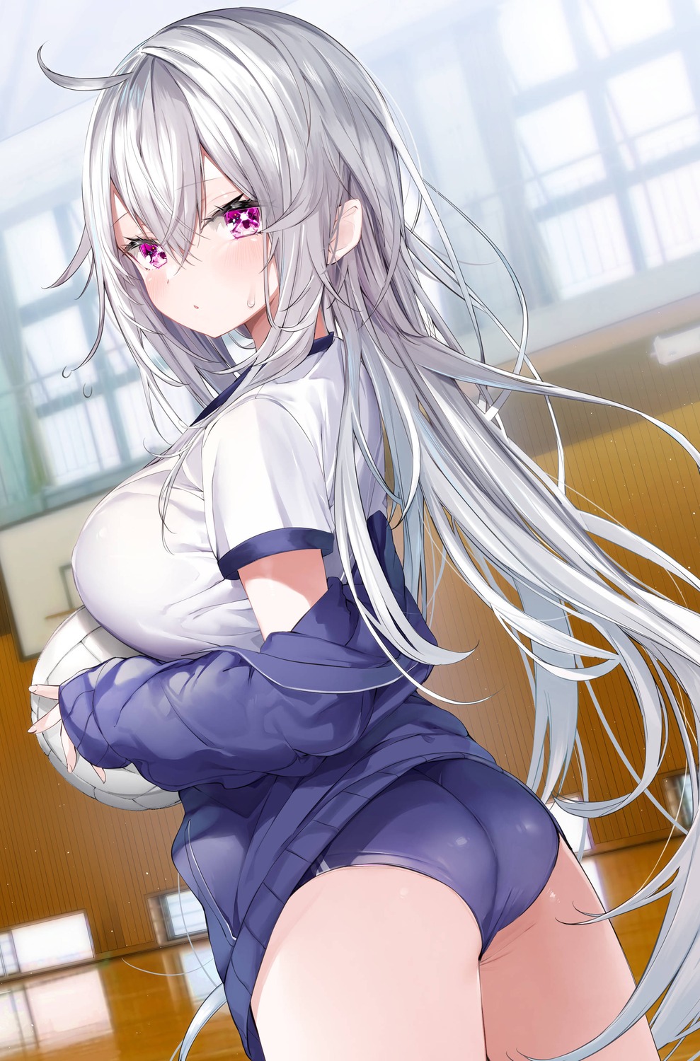 ass buruma gym_uniform kamioka_chiroru