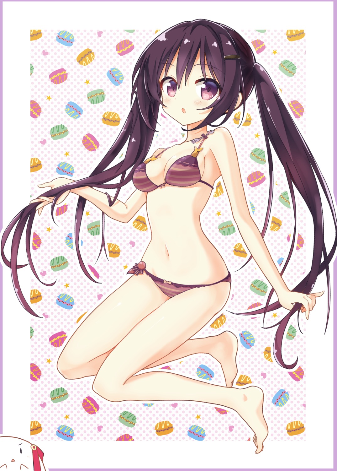 bikini cleavage gochuumon_wa_usagi_desu_ka? nanakusa_(user_rnpt7322) swimsuits tedeza_rize