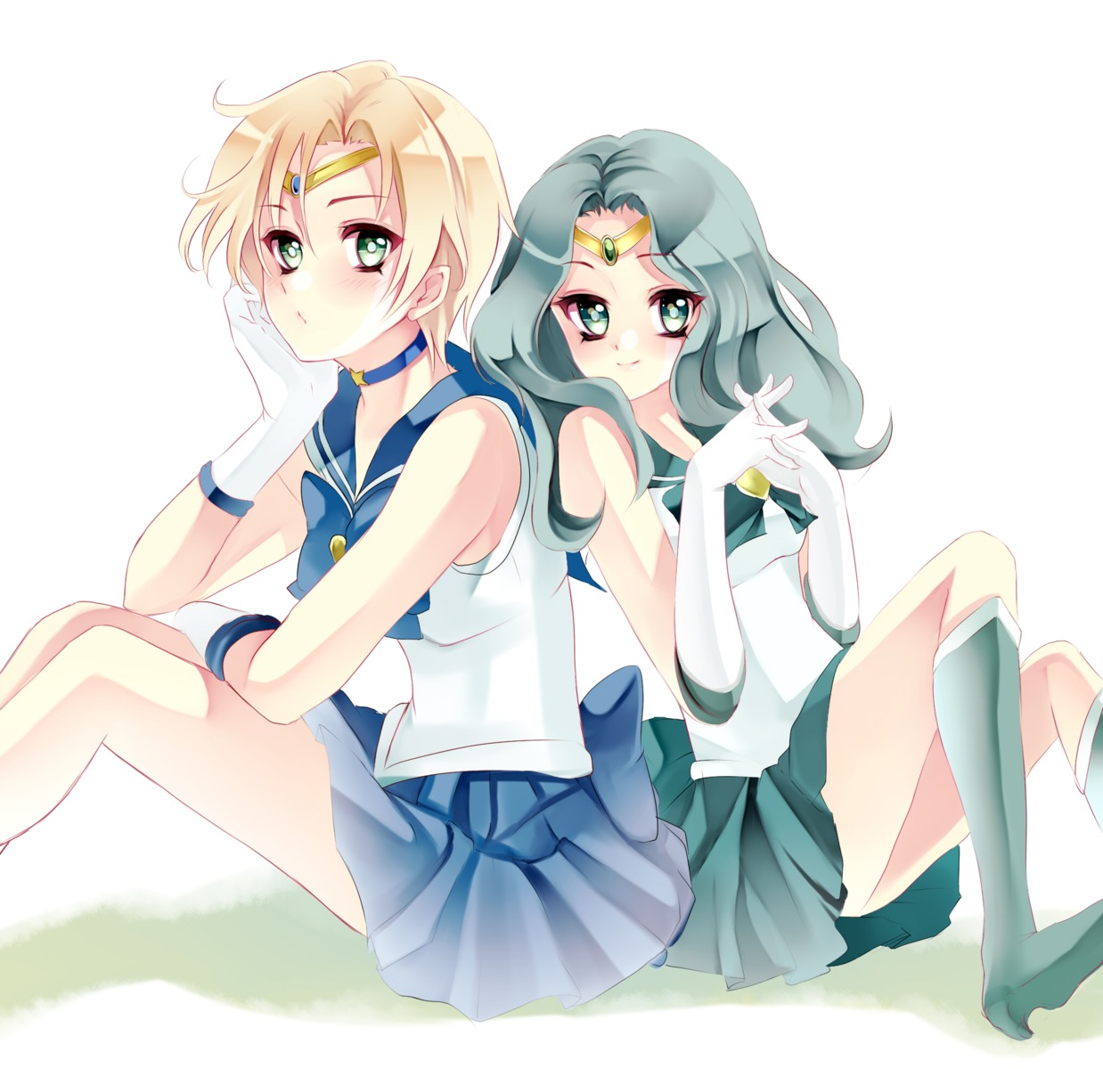 heels kaiou_michiru kurabayashi_matoni sailor_moon seifuku tenou_haruka