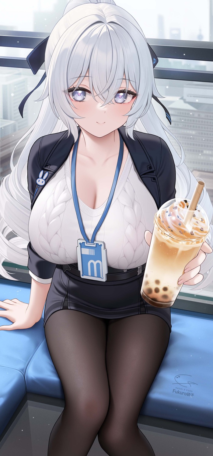 benghuai_xueyuan bronya_zaychik business_suit fukuro_ko_(greentea) honkai_impact pantyhose