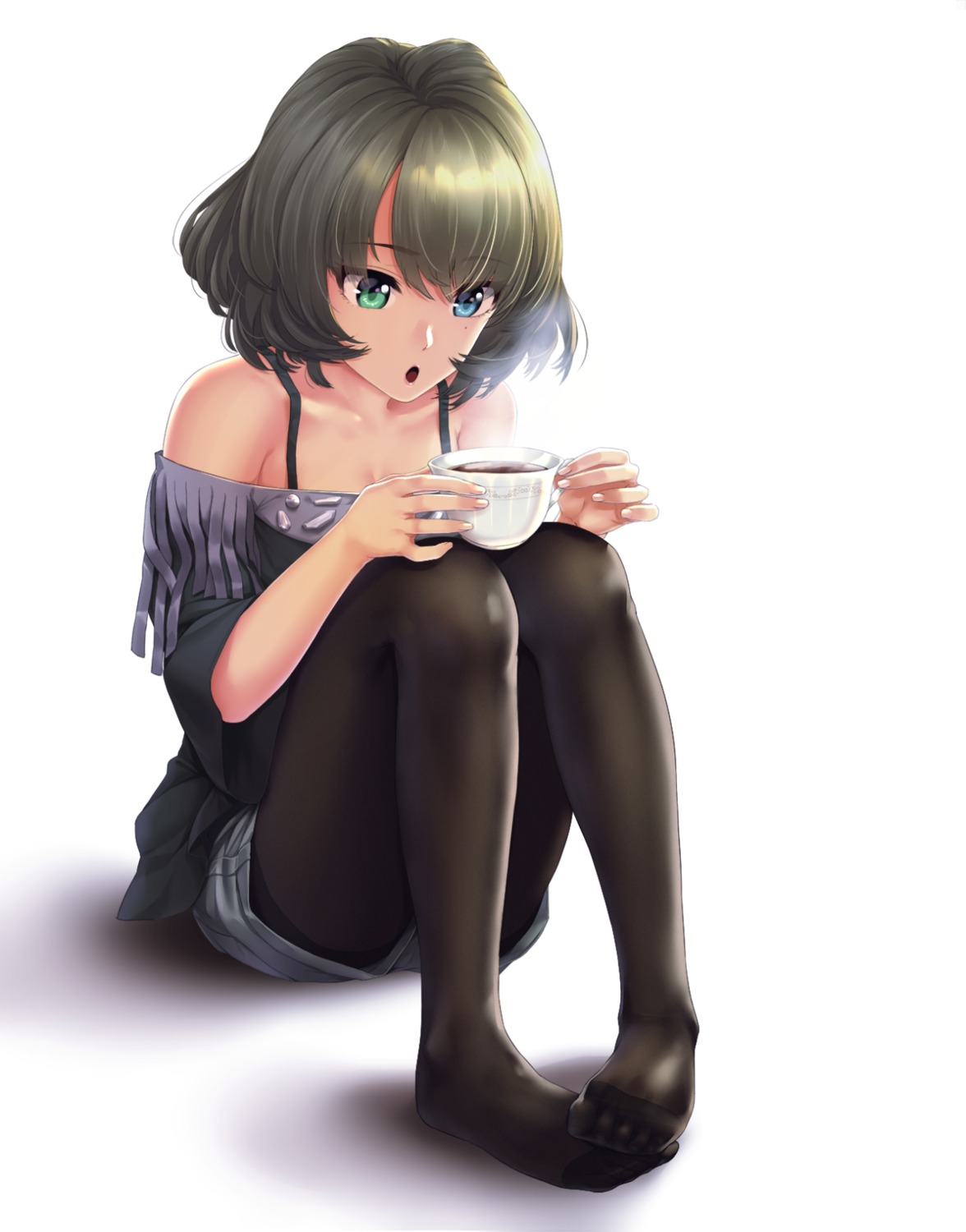 feet heterochromia infinote pantyhose takagaki_kaede the_idolm@ster the_idolm@ster_cinderella_girls