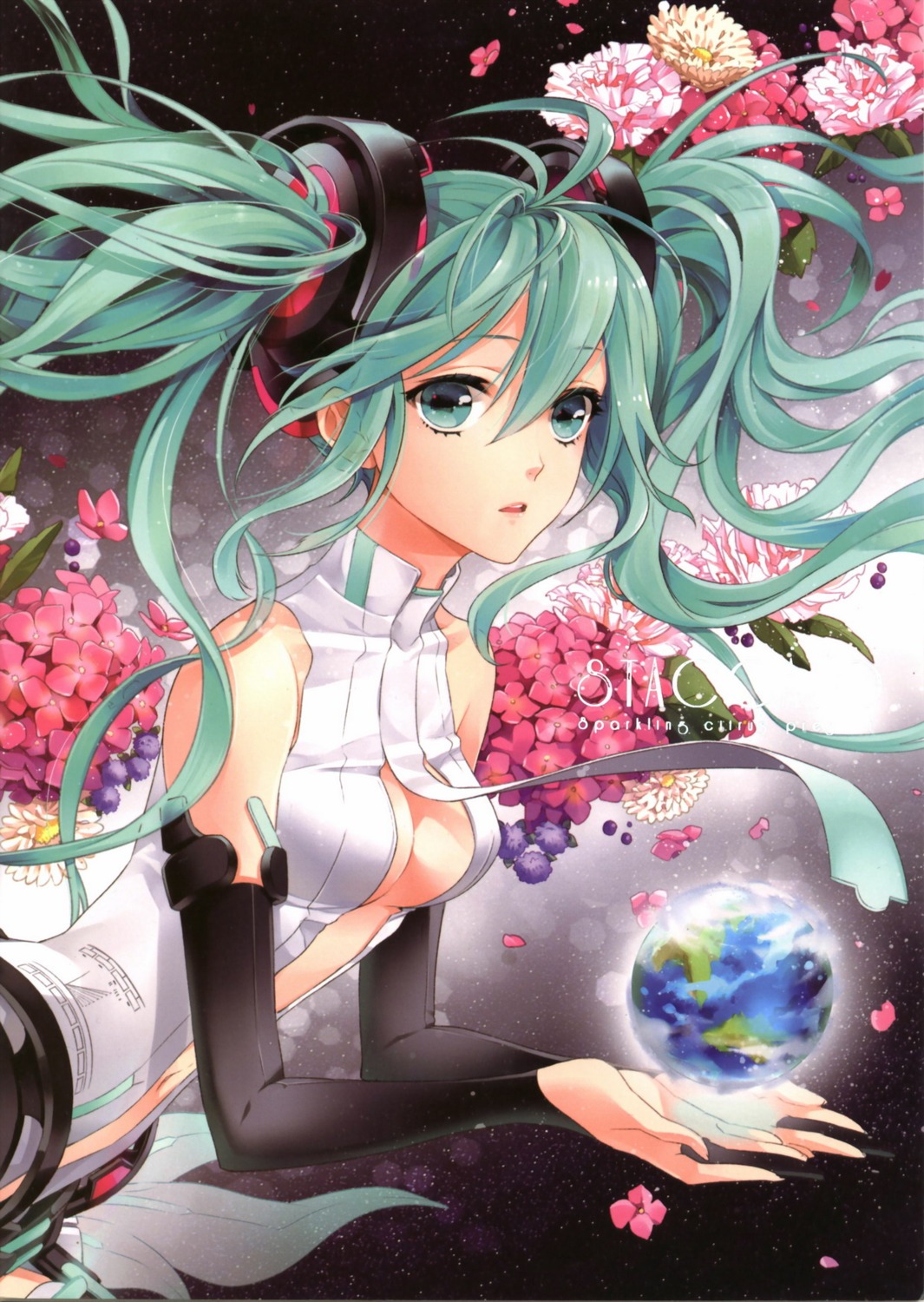 cleavage cocoon_(loveririn) hatsune_miku miku_append vocaloid vocaloid_append