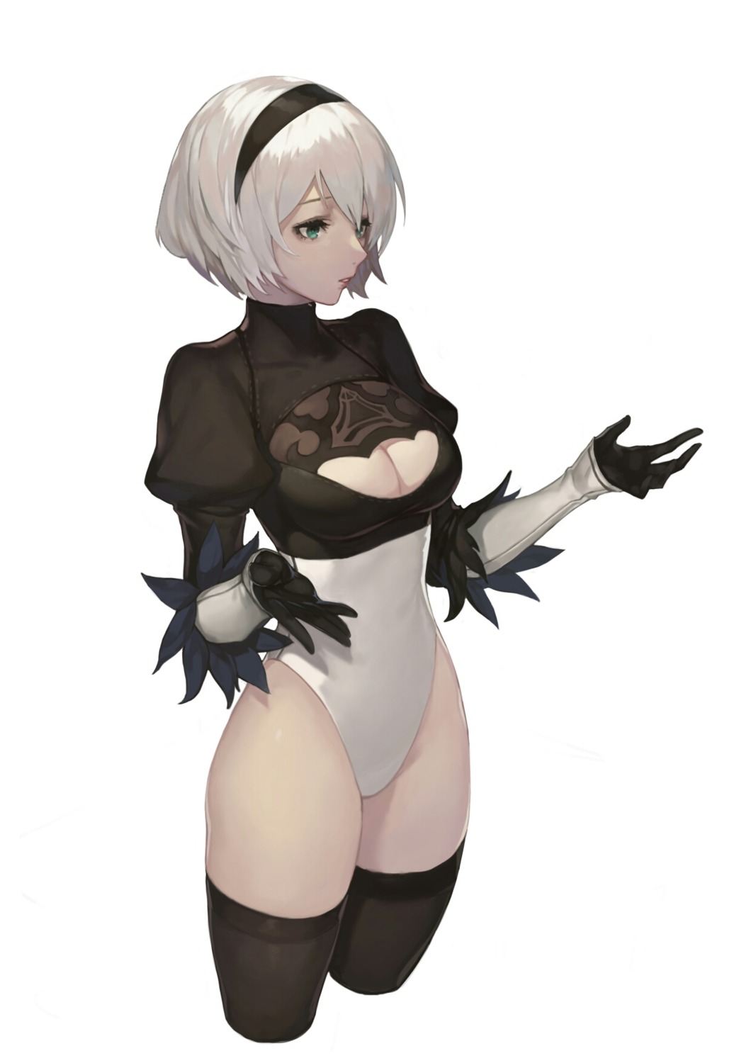 cleavage leotard nandade9 nier nier_automata thighhighs yorha_no.2_type_b