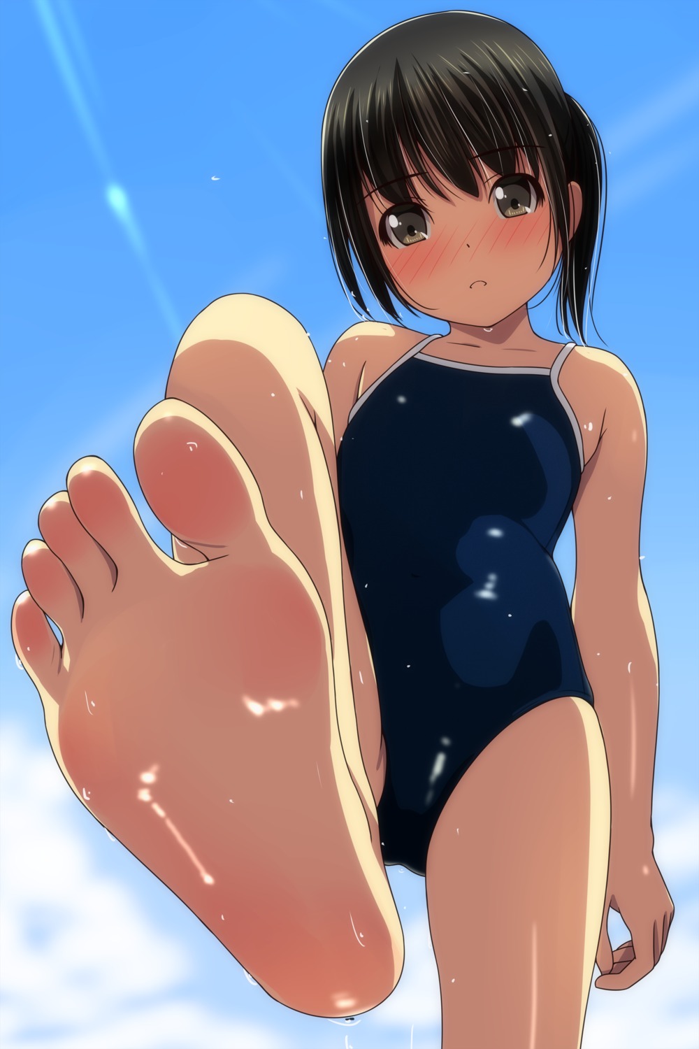 feet loli matsunaga_kouyou school_swimsuit swimsuits wet