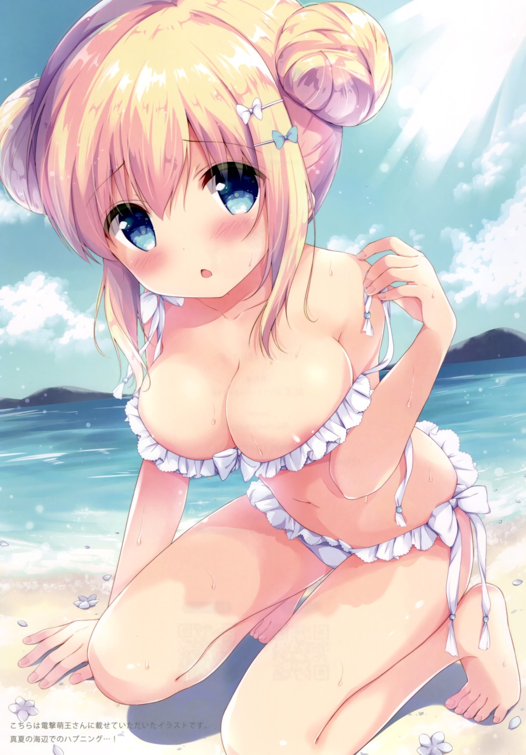 ame_usagi amedama_con areola bikini swimsuits undressing