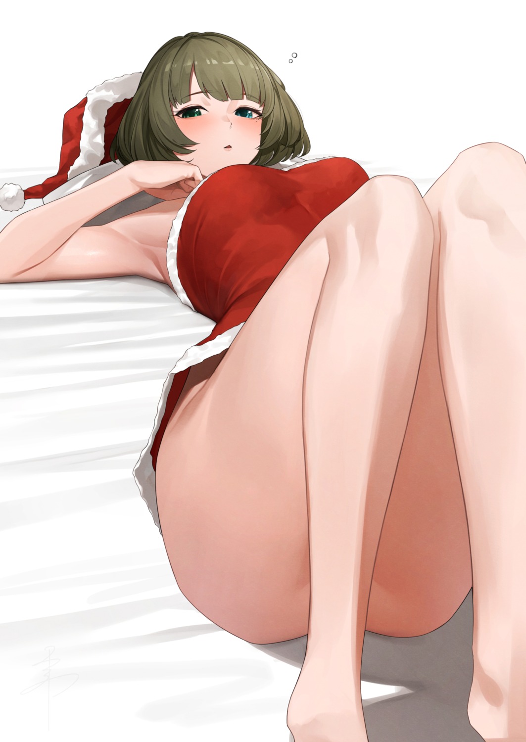 bottomless christmas heterochromia senju_(snz0) takagaki_kaede the_idolm@ster the_idolm@ster_cinderella_girls