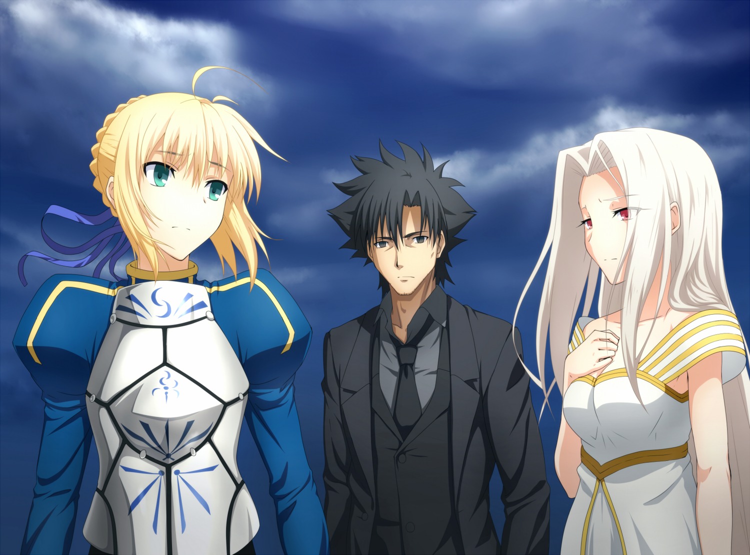 emiya_kiritsugu fate/stay_night fate/zero irisviel_von_einzbern iyakun saber