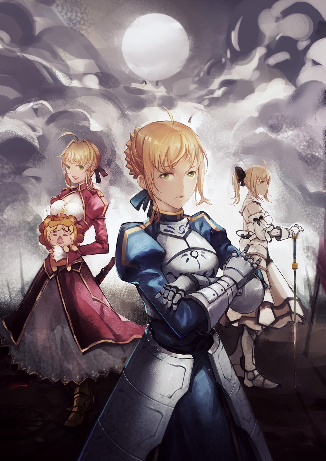 a3 armor fate/extra fate/stay_night fate/unlimited_codes saber saber_extra saber_lily saber_lion sword