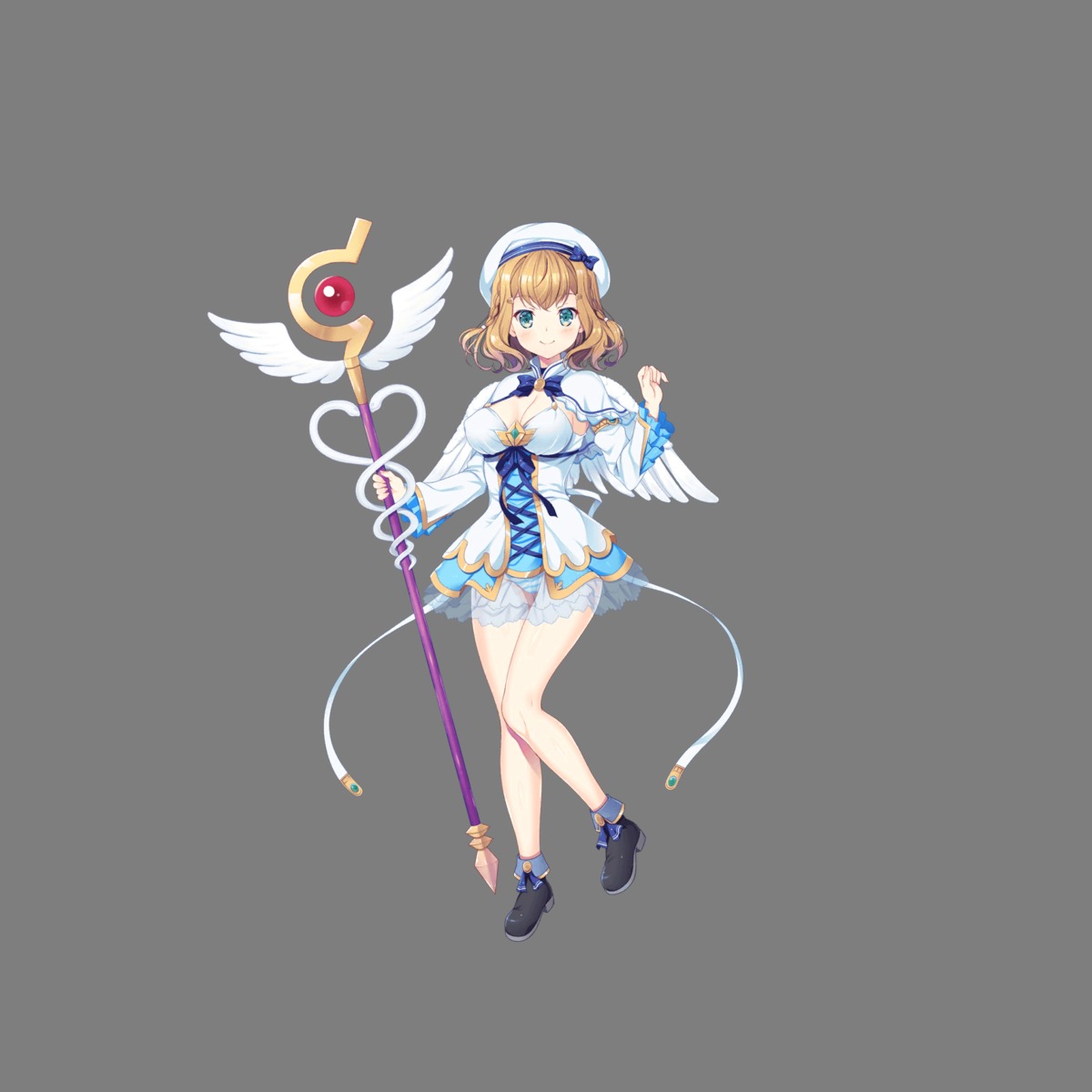 cleavage dress heels hoshi_no_girls_odyssey pantsu see_through shimapan transparent_png weapon wings