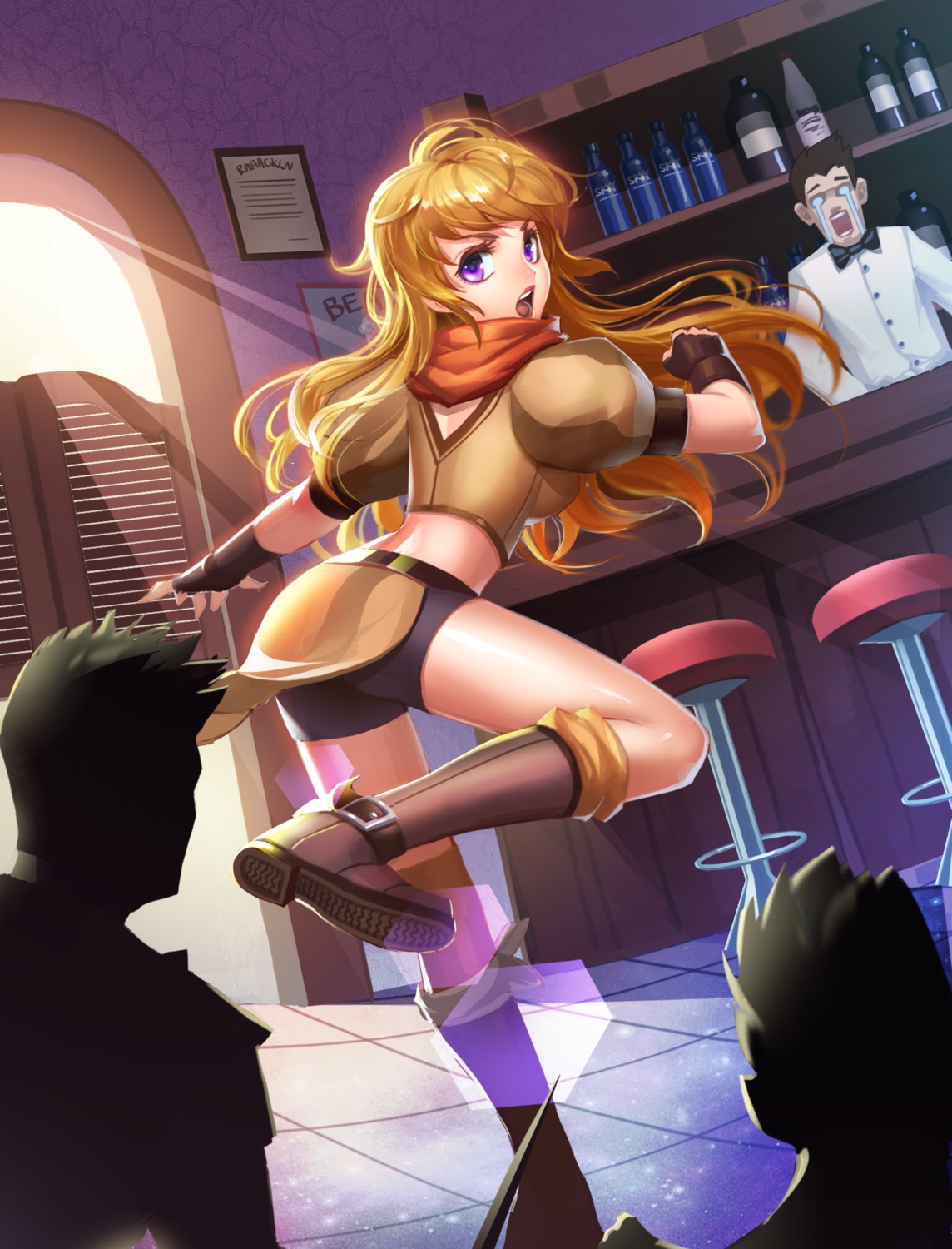 bike_shorts rwby weapon yang_xiao_long