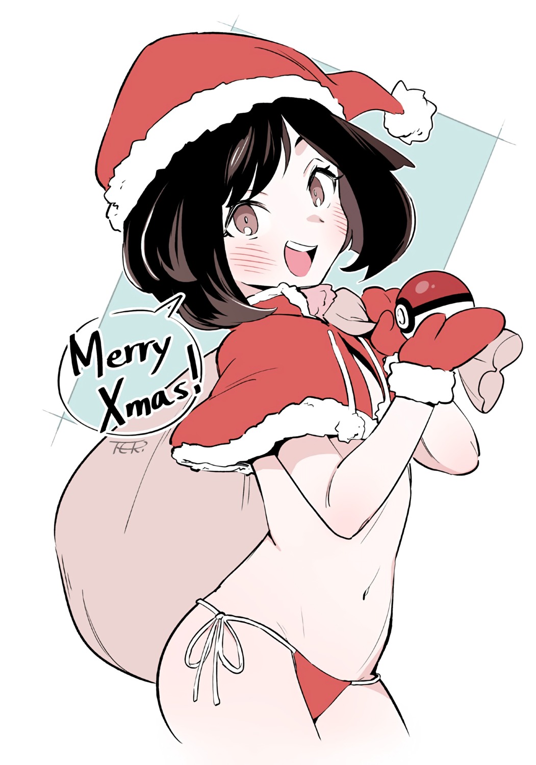 bikini christmas mizuki_(pokemon) pokemon pokemon_sm swimsuits toku_(ke7416613)