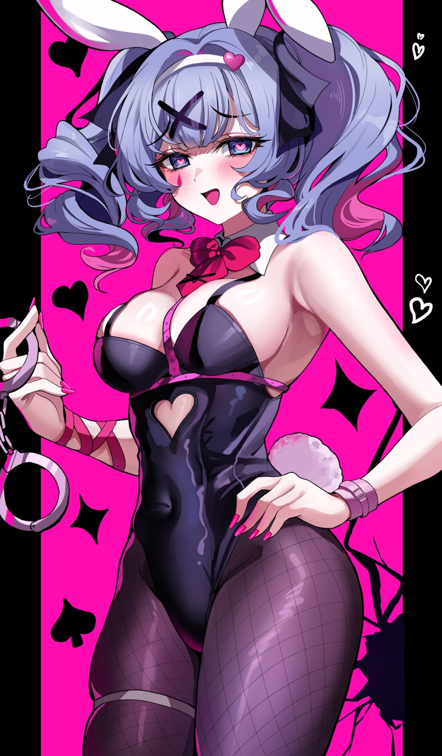 animal_ears bunny_ears bunny_girl fishnets garter hatsune_miku no_bra pantyhose rabbit_hole_(vocaloid) sak tail tattoo vocaloid