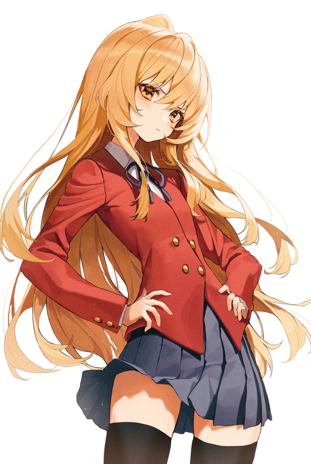 pro-p toradora! aisaka taiga seifuku skirt lift thighhighs | #660539 ...