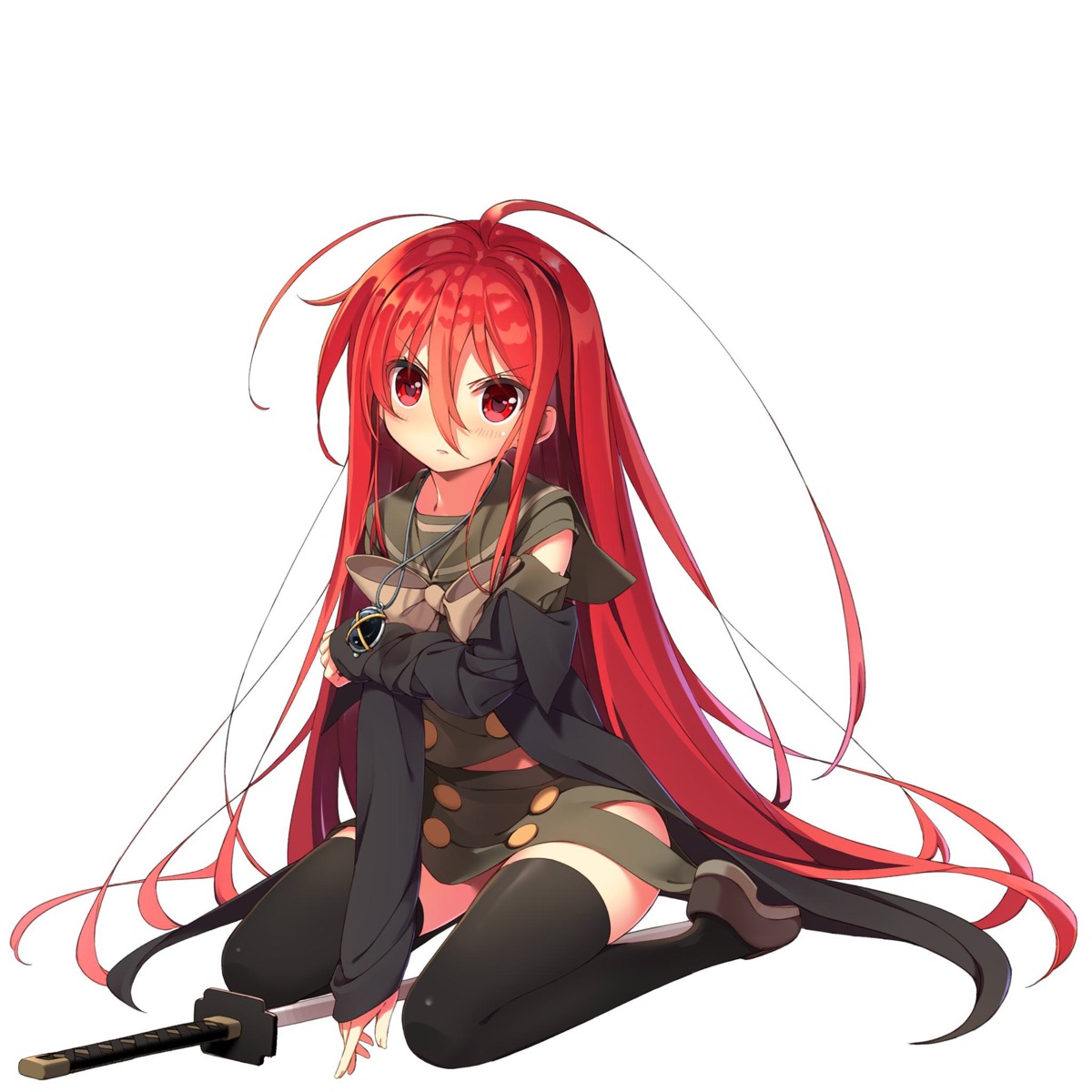 shakugan_no_shana shana sword tagme tenka_hyakken thighhighs