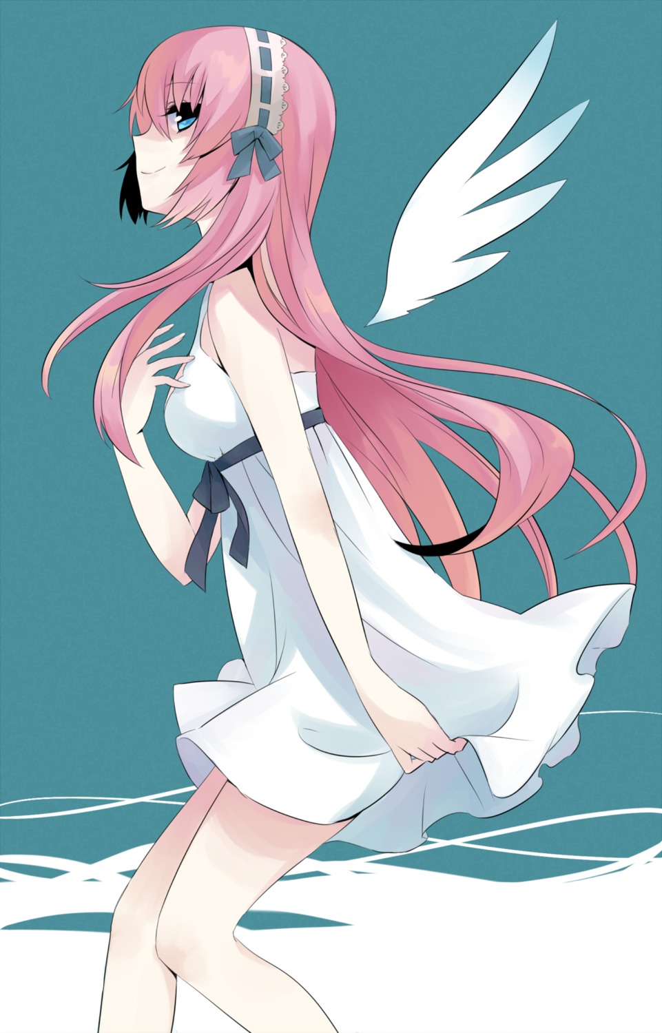 dress megurine_luka mizuki_(koko_lost) summer_dress vocaloid wings