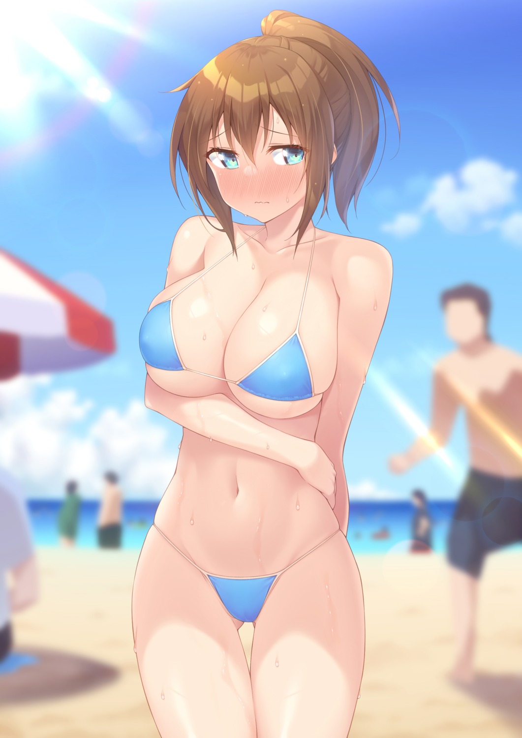 bikini cameltoe erect_nipples kazuma_(kazumav) swimsuits wet