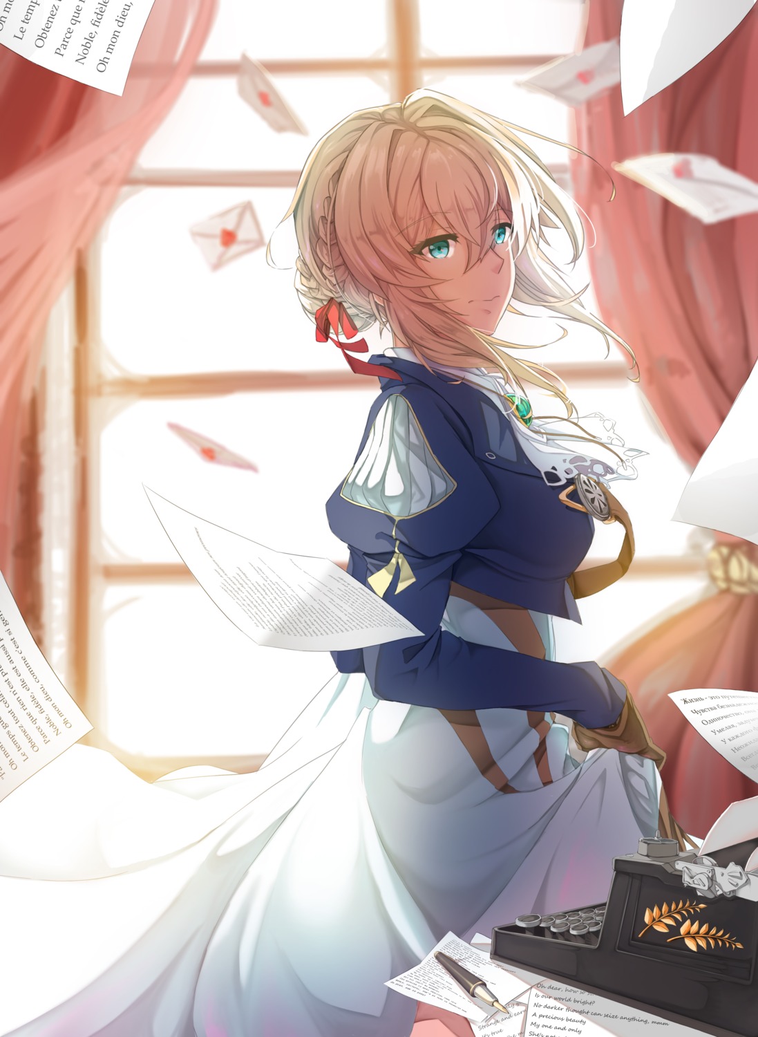 dress skirt_lift violet_evergarden violet_evergarden_(character) zuoteng_lucha