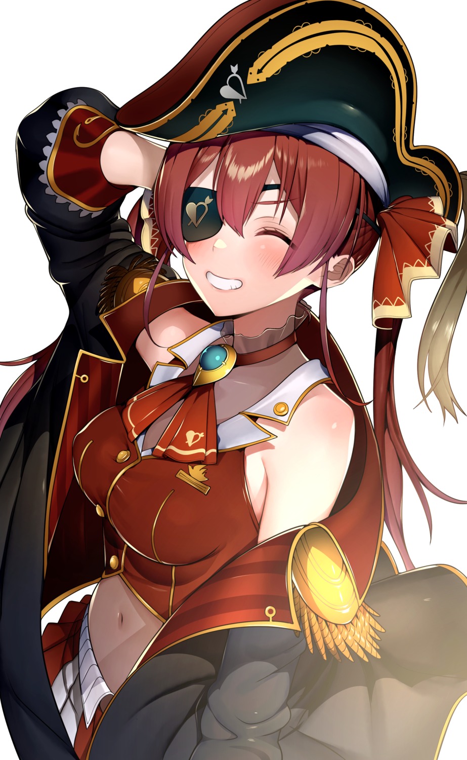 eyepatch hololive houshou_marine pirate plain_222