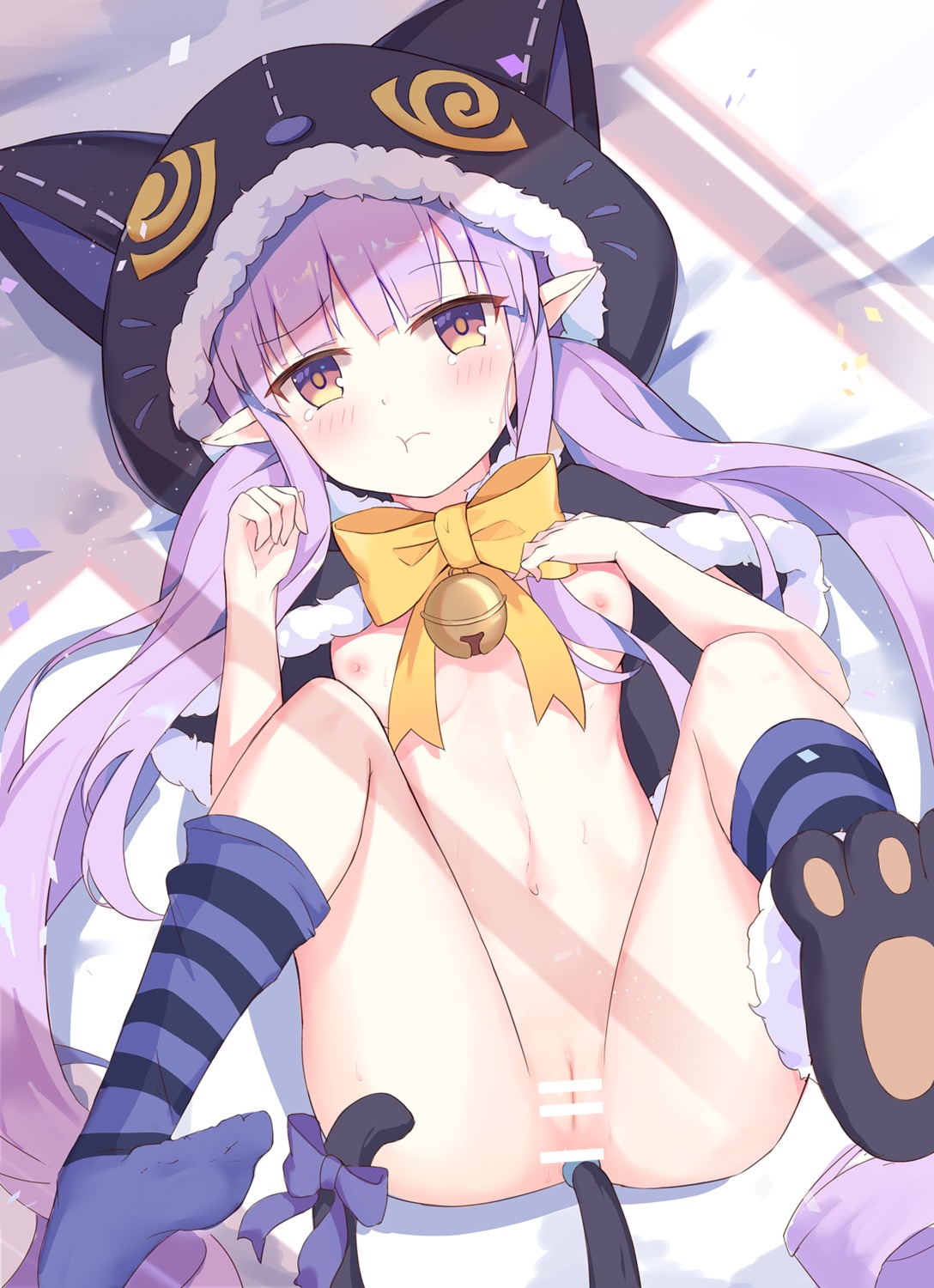 anal censored hikawa_kyouka loli naked_cape nipples pointy_ears princess_connect princess_connect!_re:dive pussy serika tail